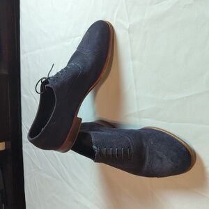 These Italian beauties are gorgeous - Moreschi blue suede oxfords - Sz. 11